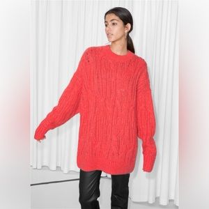 🌸 & Other Stories Stockholm Atelier wool mohair blend oversized sweater pi…